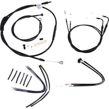 BURLY BRAND Control Kit - 14" Ape Hanger Handlebars - Softail '11-'15 With ABS - black  B30-1124