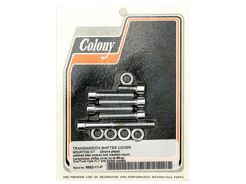 Colony Transmission Top Bolts – Chrome. Fits 5Spd Softail 1998-2006 & Touring 1998-2006 Models. – Colony Machine