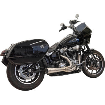 BASSANI XHAUST 2-into-1 Ripper Exhaust System with Megaphone Muffler - Short - Stainless - M8 Softail 2025 - 1S79SS