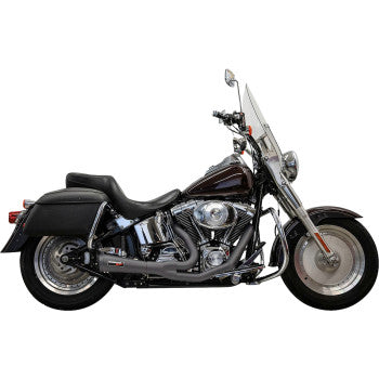 BASSANI XHAUST 2-into-1 Ripper Exhaust System - Short - Black - Twin Cam Softails 1S6B