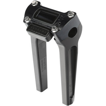 THRASHIN SUPPLY Risers - Straight 8" - Gauge Cutout - Softail '18-'25 - Black - TSC-9500-3