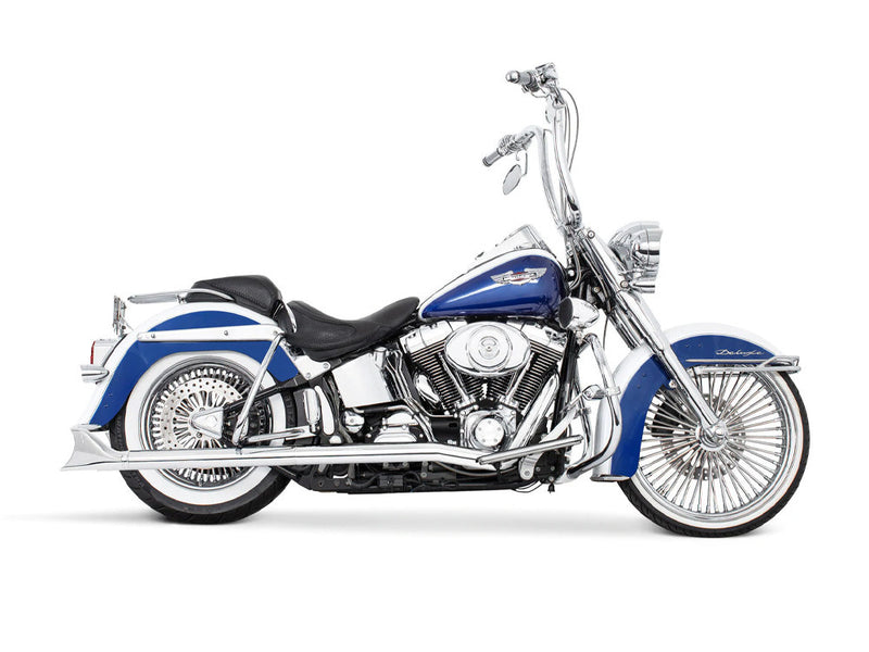 Freedom Exhaust 33in. True Dual SharkTail Exhaust – Chrome. Fits Softail 2007-2017. - HD00203
