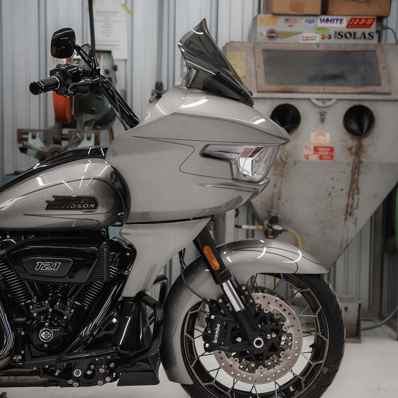 KLOCK WERKS Pro Touring Flare Windshield - 12" - Dark Smoke - FLTRX 2024+ KWW-01-0705-DS