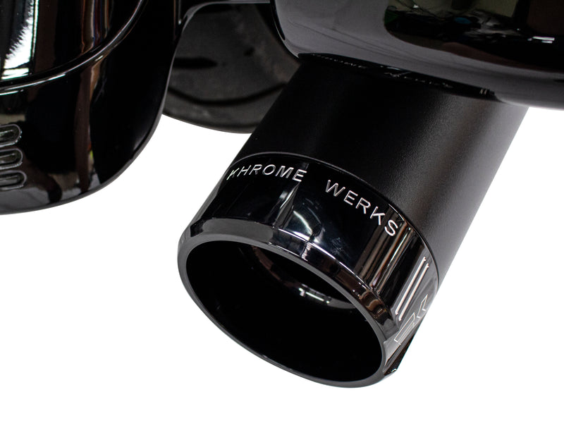 KHROME WERKS 4.5" Mufflers for Touring - Matte Black with Klassic Tip - FL 2017+ 202825