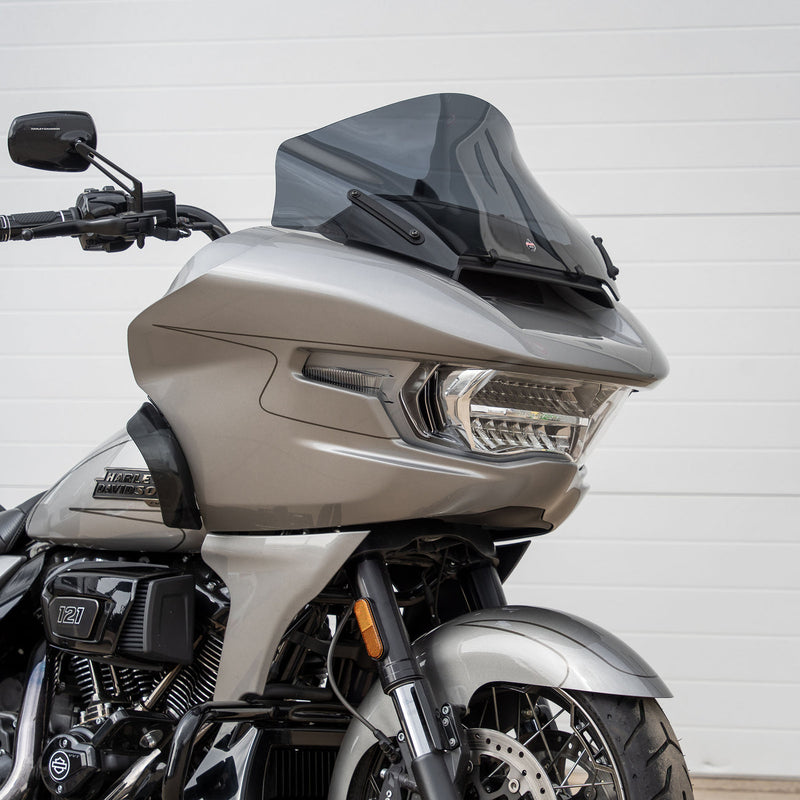 KLOCK WERKS Pro Touring Flare Windshield - 12" - Dark Smoke - FLTRX 2024+ KWW-01-0705-DS