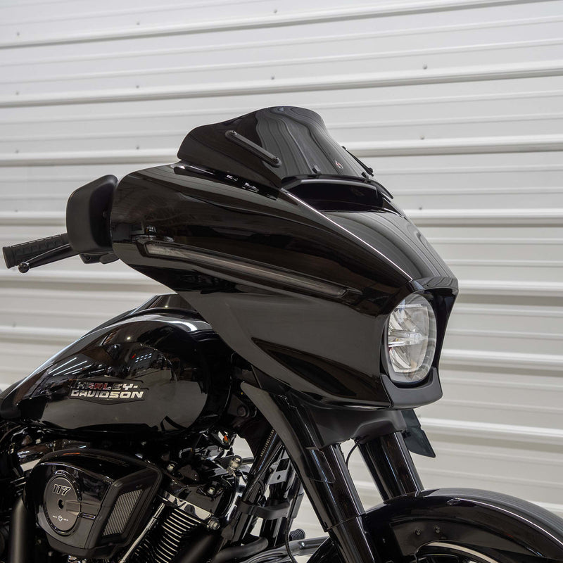 KLOCK WERKS Flare Windshield - 6-1/2" - Black - FLHX 2024+ - KWW-01-0722-B