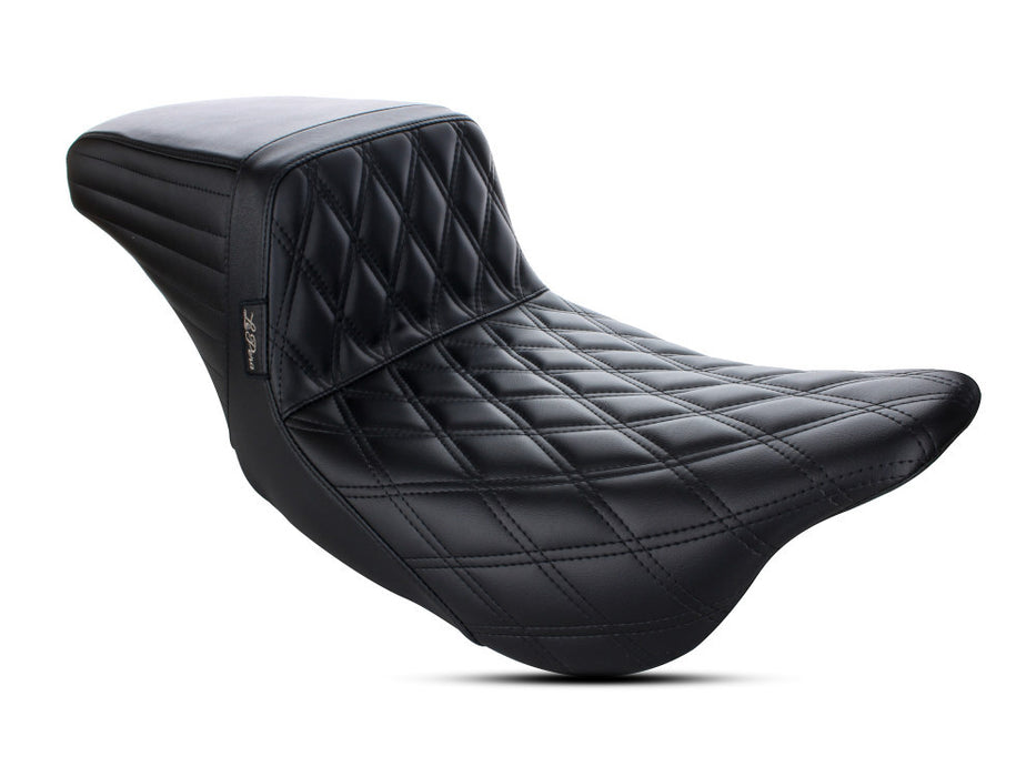 LE PERA Kickflip Seat - Double Diamond - Black - FL '97-'07 LH-597DD