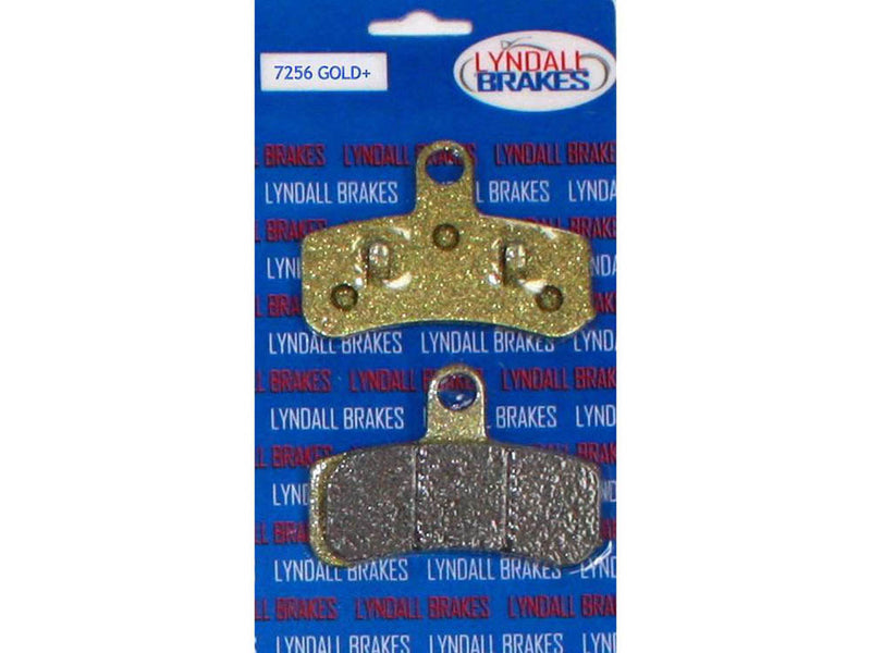 Lyndall Gold-Plus Brake Pads. Fits Front on Dyna 2008-2017 &amp; Softail 2008-2014.