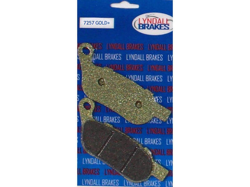 Lyndall Gold-Plus Brake Pads. Fits Rear on Dyna & Softail 2008-2017.
