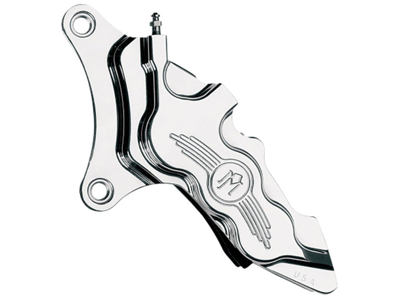 Left Hand Front 6 Piston Caliper – Polished. Fits most Big Twin 1984-1999 & Sportster 1984-1999 Models with 11.5in. Disc Rotor.