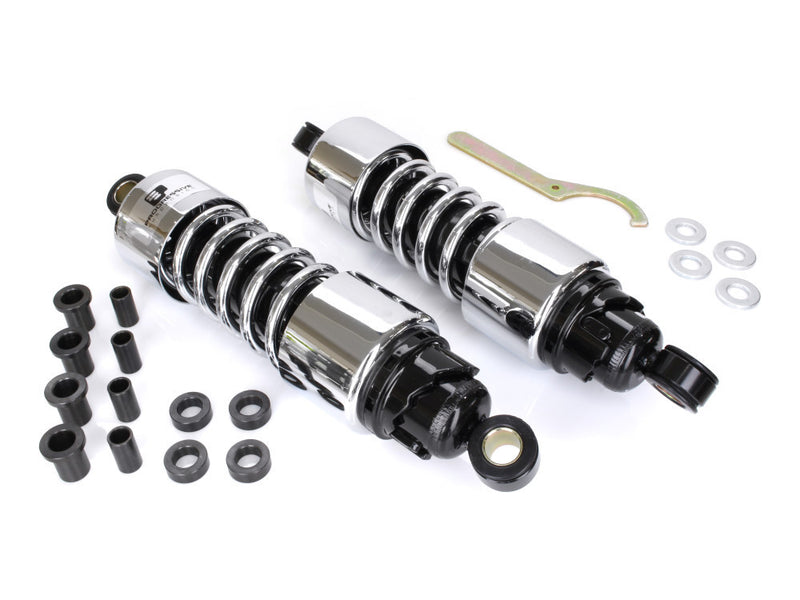 PROGRESSIVE SUSPENSION 412 Series Shock - 11.5" - Standard - Chrome - Harley-Davidson Touring '06-'25 FLH/T - 412-4074C