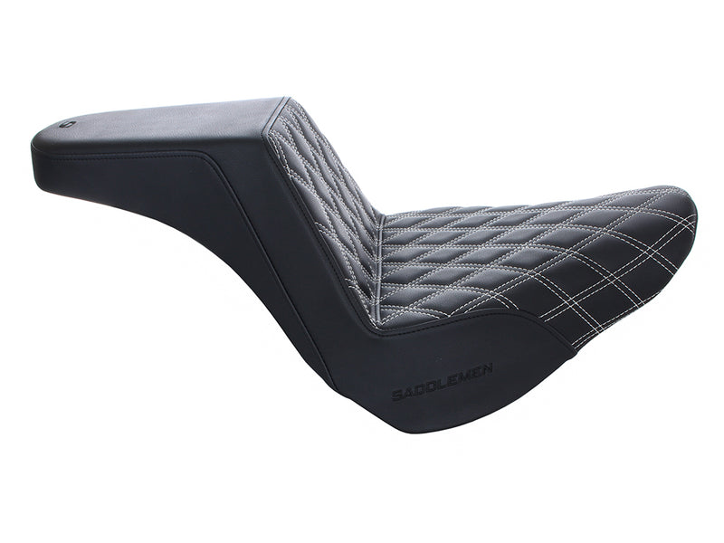 Saddlemen step Up Seat -  Fat boy 2018+ & Breakout 2023+ White Stitch - 818-27-172WH