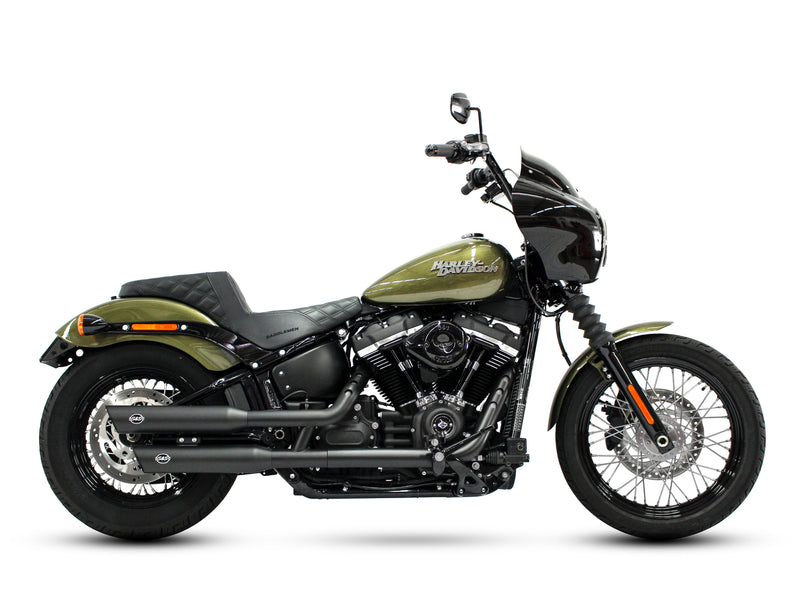 S&S CYCLE Slash Cut Mufflers - M8 Softail 2018+ - Black - 550-0735
