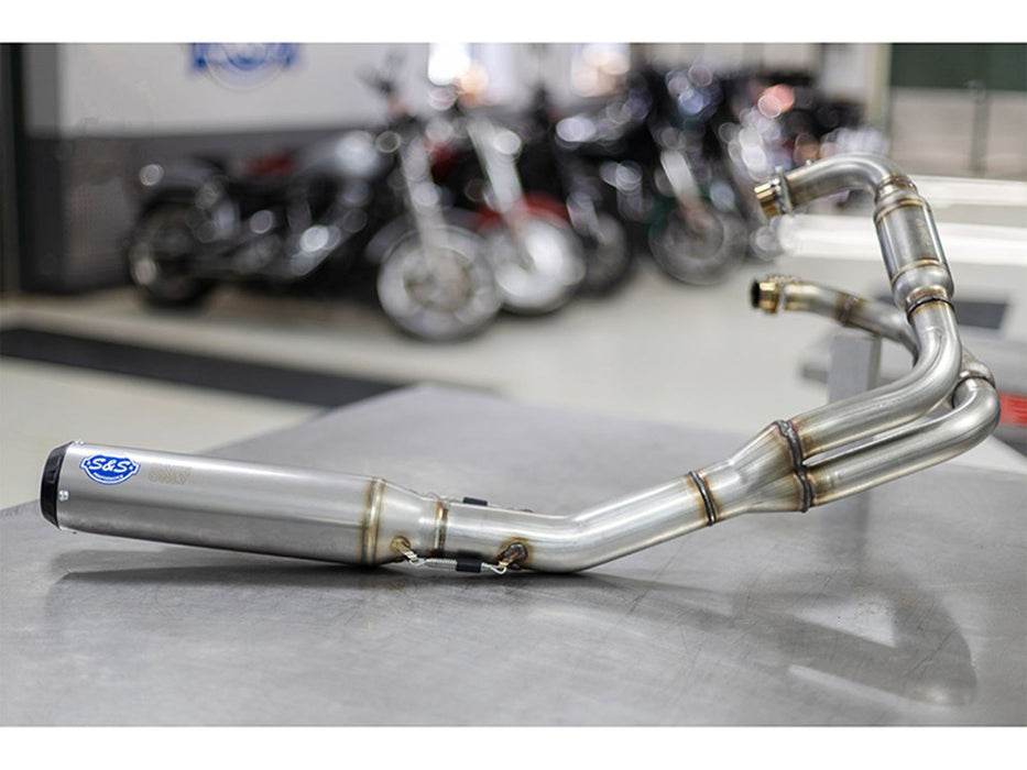 S&S CYCLE Qualifier 2:1 Exhaust System - Stainless Steel - Royal Enfield 650 -  550-1031
