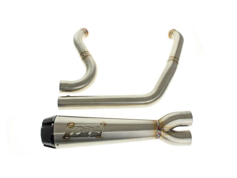 Comp-S 2-into-1 Exhaust – Stainless Steel with Carbon Fiber End Cap. Fits Softail 2025up with Non-240 Rear Tyre - 005-5590199