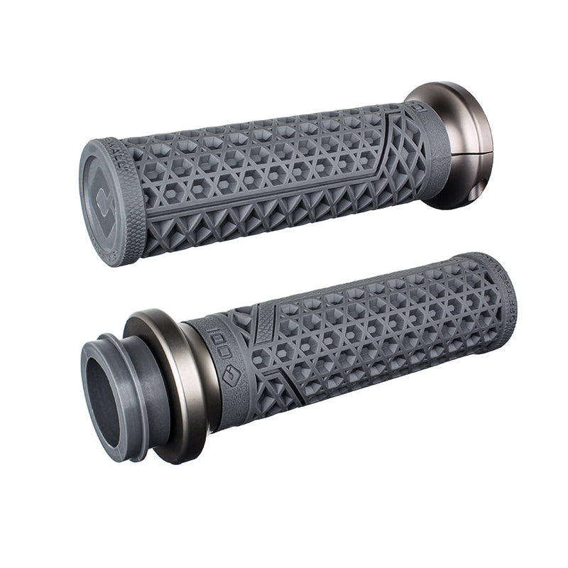 ODI Grips - Vans - Harley Davidson Cable Throttle - Graphite/Gunmetal - 1984-2022 - V31VHCWH-H - PartsOutlet.com.au