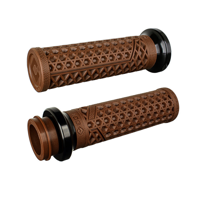 ODI Grips - Vans - Harley Davidson Cable Throttle - Brown/Black - 1984-2022 - V31VHCWN-B - PartsOutlet.com.au