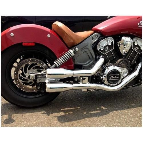 TRASK Slip-On Mufflers - Chrome - Indian Scout '15-'22 - TM-3042CH