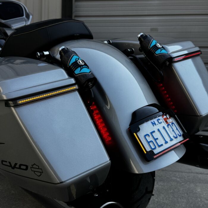 CUSTOM DYNAMICS Saddlebag Lights 2026+ FL Low Profile - Amber/Red LEDs - Smoke Lens CD-LPDC-2026-S