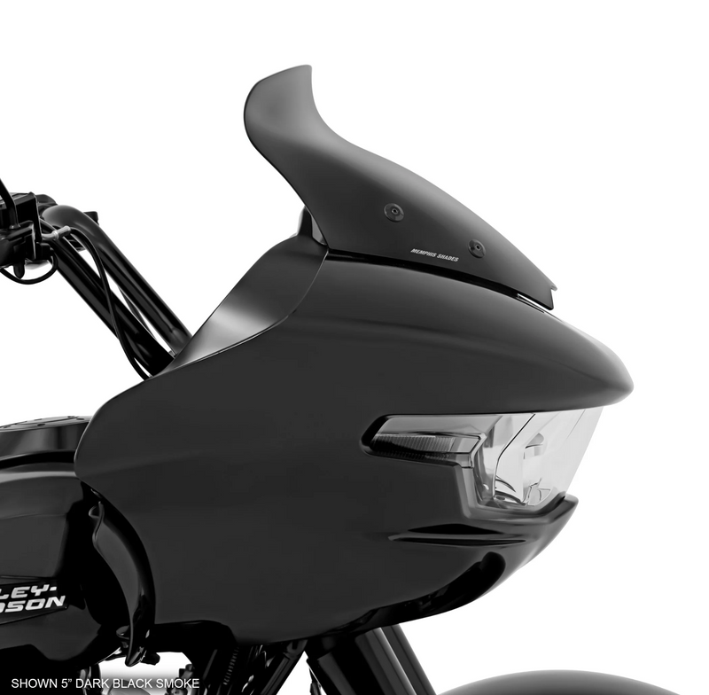 MEMPHIS SHADES Spoiler Windshield - 5" - Dark Black Smoke - FLTR '24-'25 - MEP88310