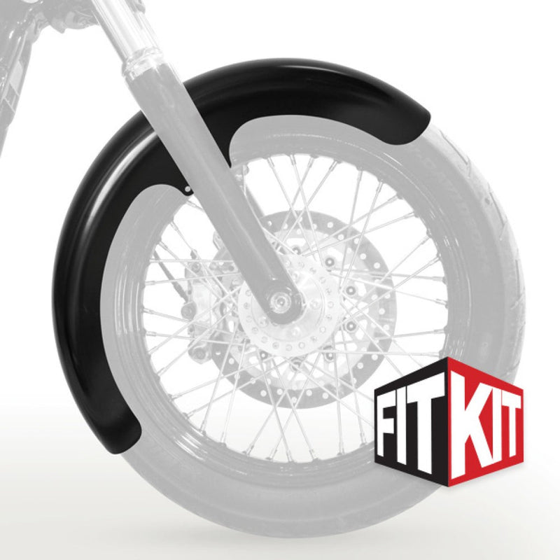 KLOCK WERKS Wrapper Fender Kit - w/ Chrome Blocks - Steel - 19" - FXD & FXBB '06-'25 - KWF-03-0016