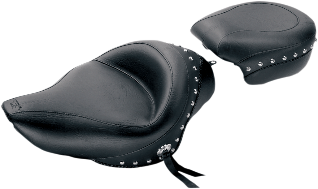 MUSTANG Wide Studded Solo Seat - Harley-Davidson Sportster XL 2004-2021 - 76151 - PartsOutlet.com.au