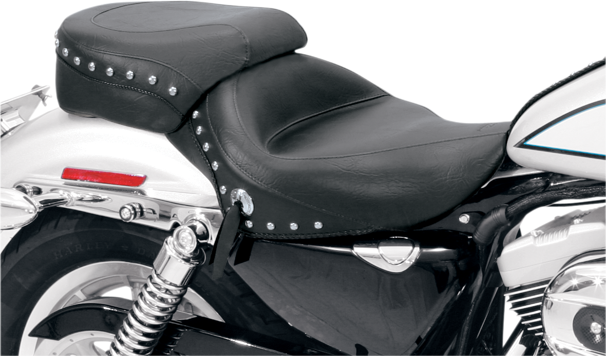 MUSTANG Wide Studded Solo Seat - Harley-Davidson Sportster XL 2004-2021 - 76153 - PartsOutlet.com.au