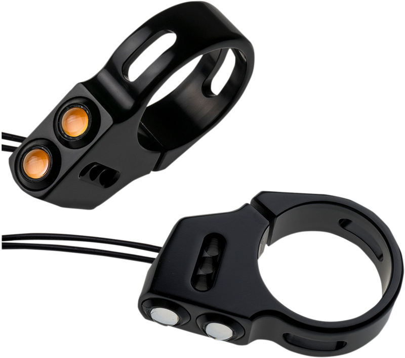 JOKER MACHINE Rat Eye LED Turn Signals - 39 mm - Black 05-200-1B - PartsOutlet.com.au