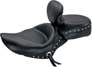 MUSTANG Wide Rear Passenger Seat - Studded - Harley-Davidson Sportster XL 2004-2021 - 79377 - PartsOutlet.com.au