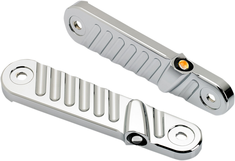 JOKER MACHINE Streamliner Turn Signals - Finned - Chrome - '14-'20 FL - 05-210-3 - PartsOutlet.com.au
