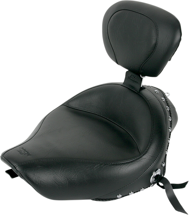 MUSTANG Wide Studded Solo Seat - Driver's Backrest - Harley-Davidson Sportster XL 2004-2021 - 79439 - PartsOutlet.com.au