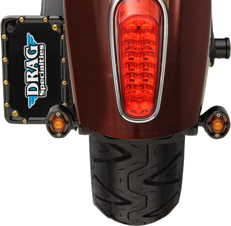 JOKER MACHINE LED Turn Signals - Black with Amber LEDs 05-250-AB - PartsOutlet.com.au