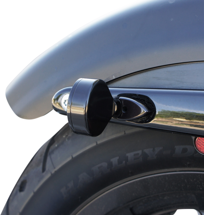 JOKER MACHINE LED Turn Signals - Black with Red LEDs 05-250-RB - PartsOutlet.com.au