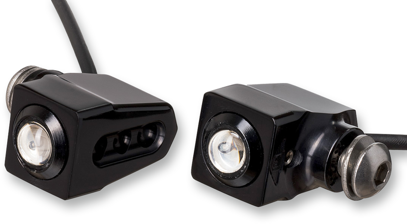 JOKER MACHINE Side-mount LED Turn Signals - Black/Amber 05-206-AB - PartsOutlet.com.au