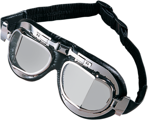 DRAG SPECIALTIES Red Baron Goggles - Stainless Steel 220028-BX3 - PartsOutlet.com.au