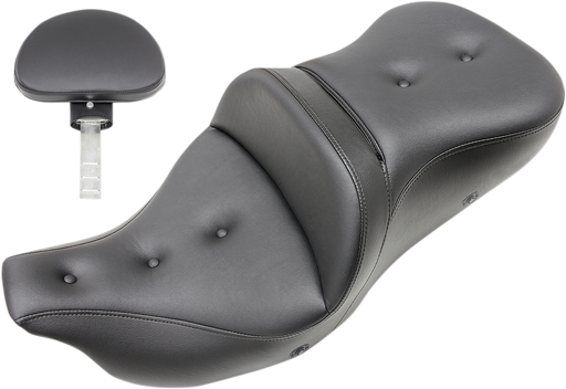 SADDLEMEN Roadsofa™ Seat - Heated - Pillow Top - Backrest FL '09-'23 Trike - 808-07B-181TBRH - PartsOutlet.com.au