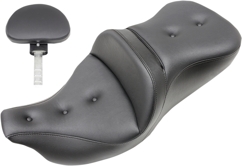 SADDLEMEN Pillow Top Roadsofa Seat - FL '08-'23 HD Touring - Street/ Road/ Electra - 808-07B-181BR - PartsOutlet.com.au