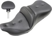 SADDLEMEN Pillow Top Roadsofa Seat - With Backrest - FL '08-'23 HD Touring - Street/ Road/ Electra - 808-07B-181BRHC - PartsOutlet.com.au