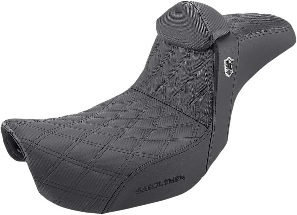 SADDLEMEN SDC Performance Seat - Gripper - Lumbar - Dyna '06-'17 - SC80604DBKRT - PartsOutlet.com.au