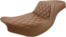 SADDLEMEN Step Up Seat - Indian Touring Chief/Chieftain/Roadmaster/Springfield '14-'23 Driver Lattice Stitched - Brown I14-07-172BR - PartsOutlet.com.au