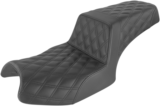 SADDLEMEN Step Up Seat - Lattice Stitched - Black - Indian '20-'23 - I20-06-175 - PartsOutlet.com.au