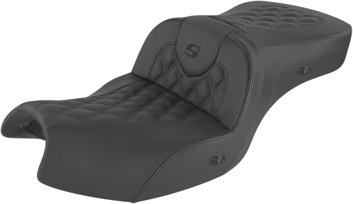 SADDLEMEN Roadsofa Seat - Lattice Stitched - Indian '20-'23 - Heated - I20-06-182HCT - PartsOutlet.com.au