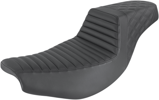 SADDLEMEN Step Up Seat - Tuck n Roll Driver/Lattice Stitch Passenger - Indian Touring Chief/Chieftain/Roadmaster/Springfield '14-'23 - I14-07-176 - PartsOutlet.com.au