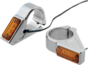 JOKER MACHINE LED Turn Signals - 39 mm - Chrome 05-300-3 - PartsOutlet.com.au
