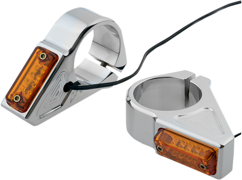 JOKER MACHINE LED Turn Signals - 39 mm - Chrome 05-300-3 - PartsOutlet.com.au