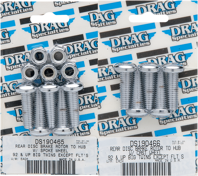 DRAG SPECIALTIES Spoke Rear Rotor Bolt Kit - Harley-Davidson 1987-2009 - MK306 - PartsOutlet.com.au