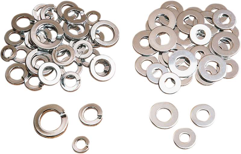 DRAG SPECIALTIES Chrome Lock Washer Kit (36) MPBDR1 - PartsOutlet.com.au