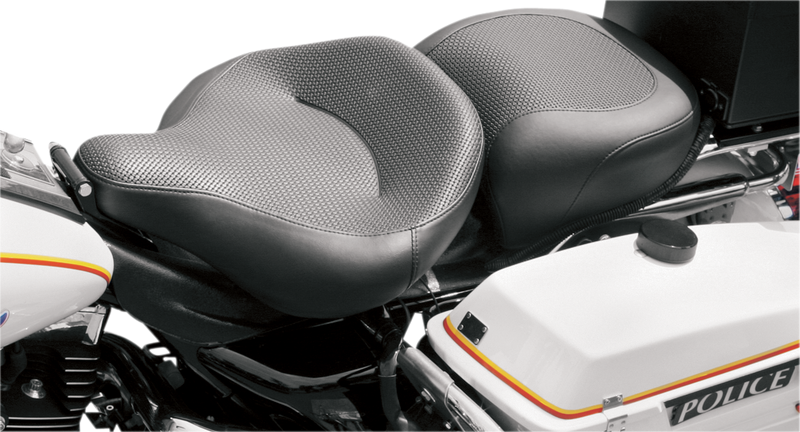 MUSTANG Rear Police Air Ride Seat - Textured - Harley-Davidson FLHTP 1997-2021 - 79436 - PartsOutlet.com.au