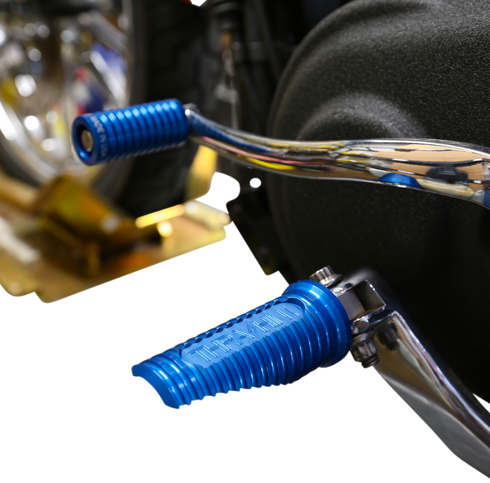 THRASHIN SUPPLY CO. Rear Canyon Footpegs - Blue - Softail TSC-2018-4-SR