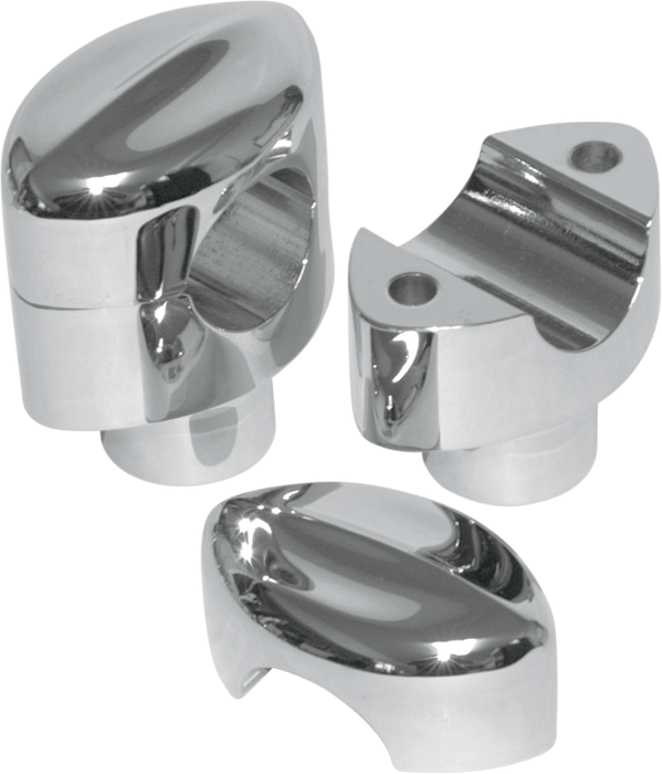 LA CHOPPERS MOHAWK RISERS FOR 1" HANDLEBARS 1.5" RISE CHROME UNIVERSAL - LA-7401-01